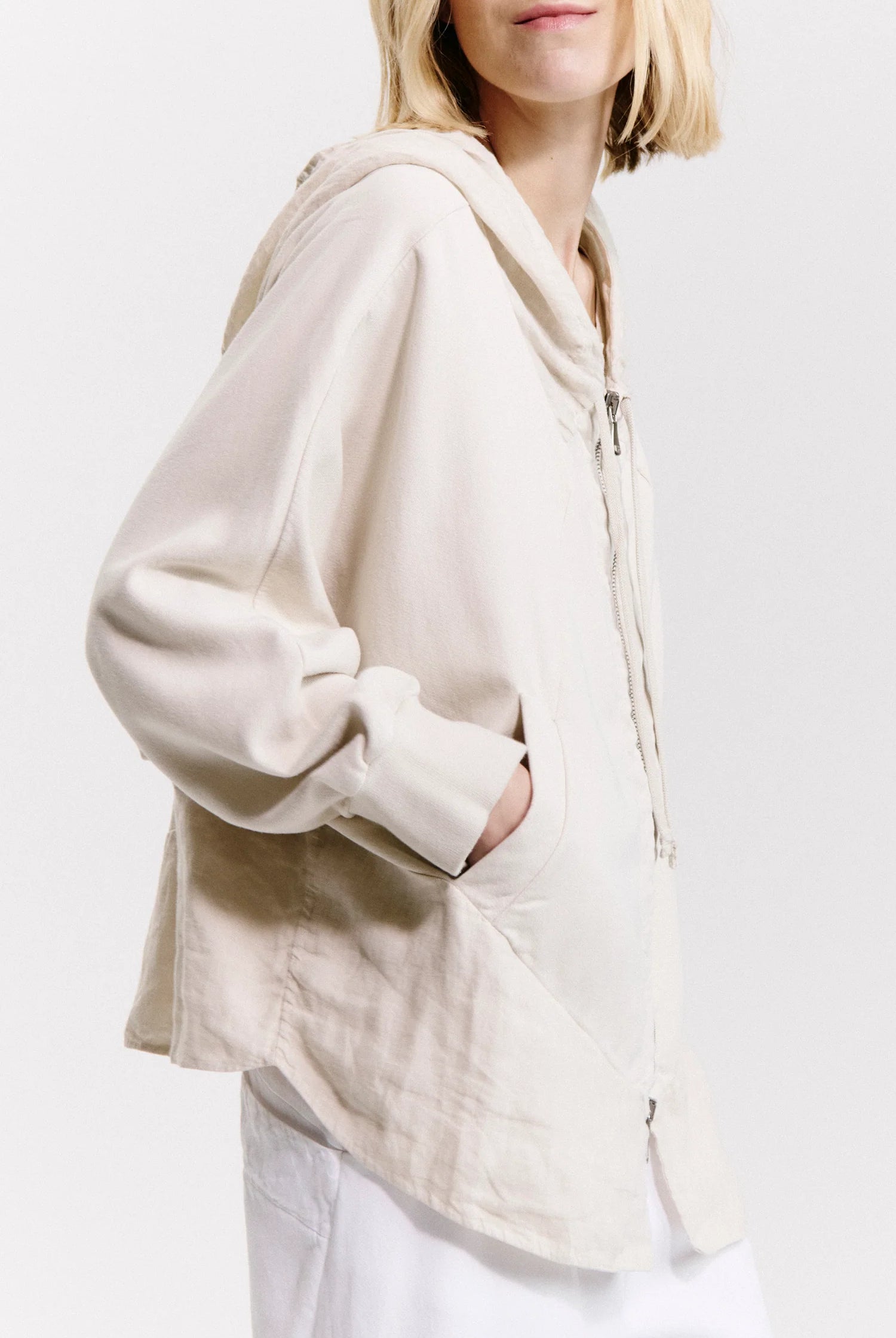 Oversized Zip Hoodie - Sand by Transit Par-Such — alternate view