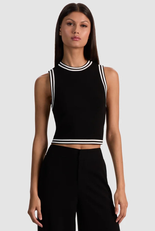 Amity Tank - Black Multi by Alice & Olivia | 25 South Boutiques