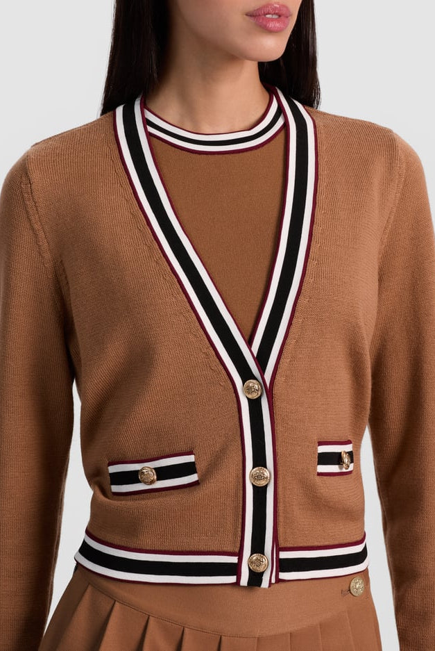 Kingsley Cardigan - Tan Multi by Alice & Olivia — view 4