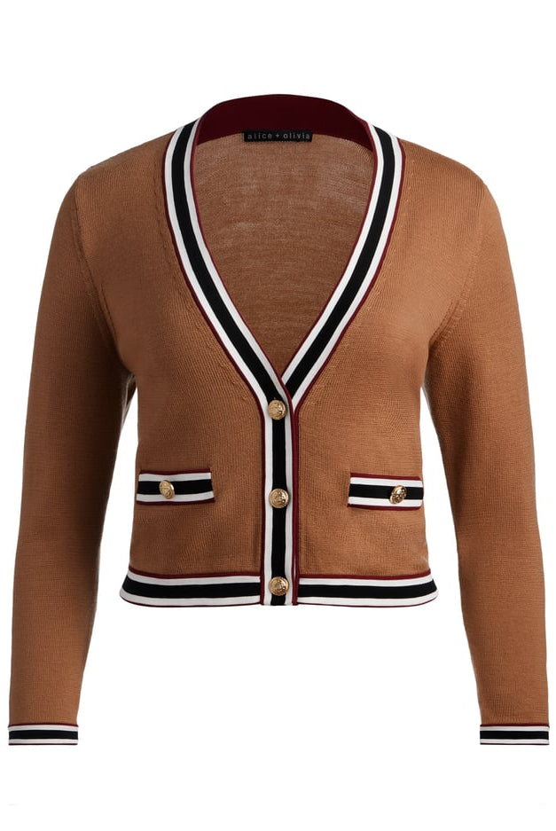Kingsley Cardigan - Tan Multi by Alice & Olivia — view 5