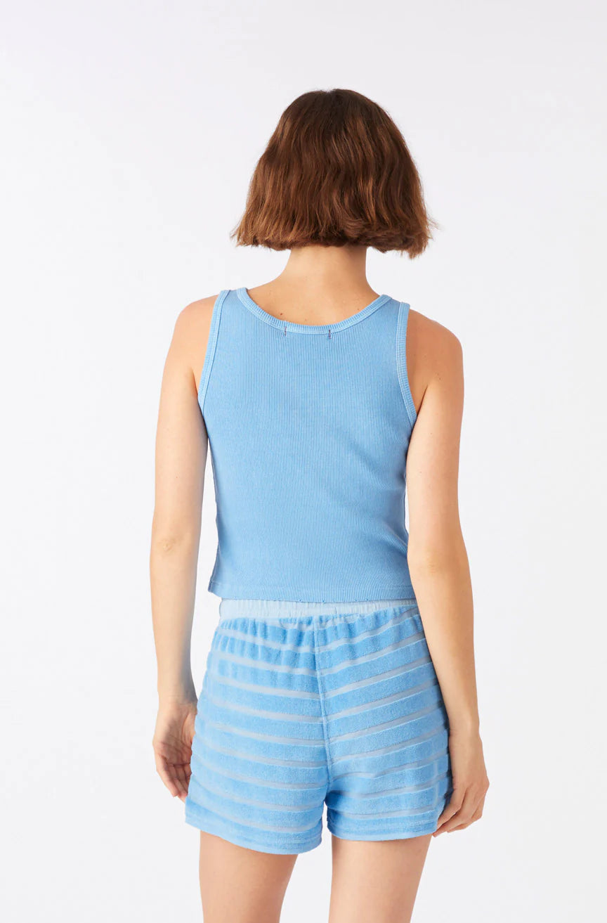 Crop Rib Top - Tranquil by AMO — alternate view