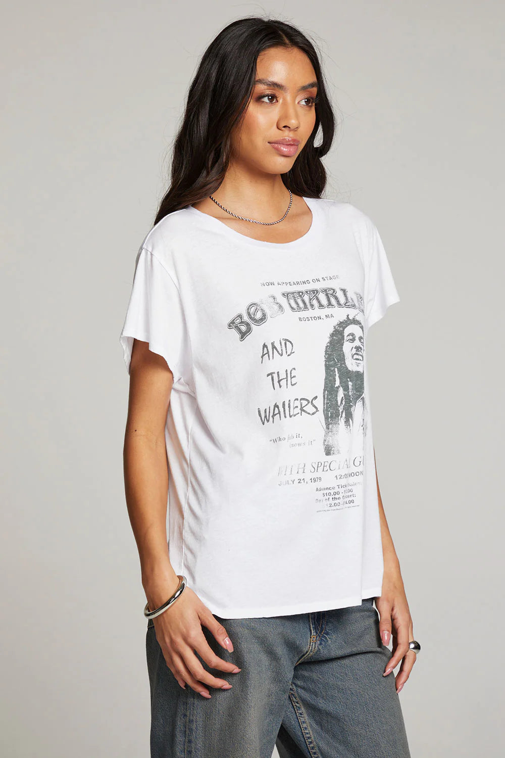 Bob Marley Harvard Stadium Tee - White by Chaser — alternate view