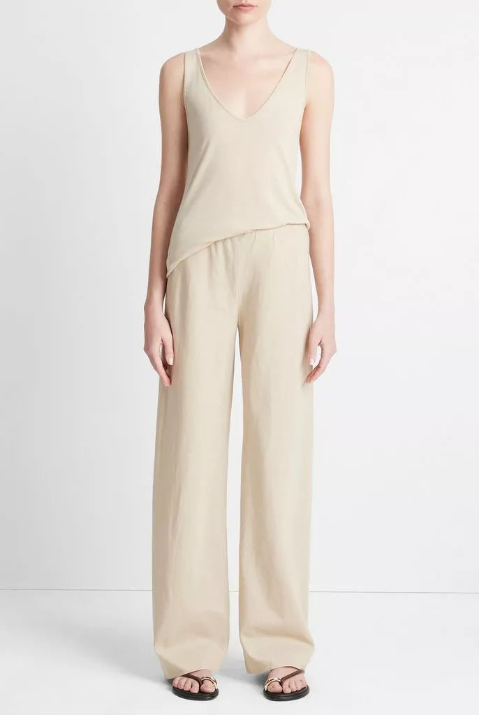 Cotton-Blend High-Waist Bias Pant - White Oak by Vince | 25 South Boutiques