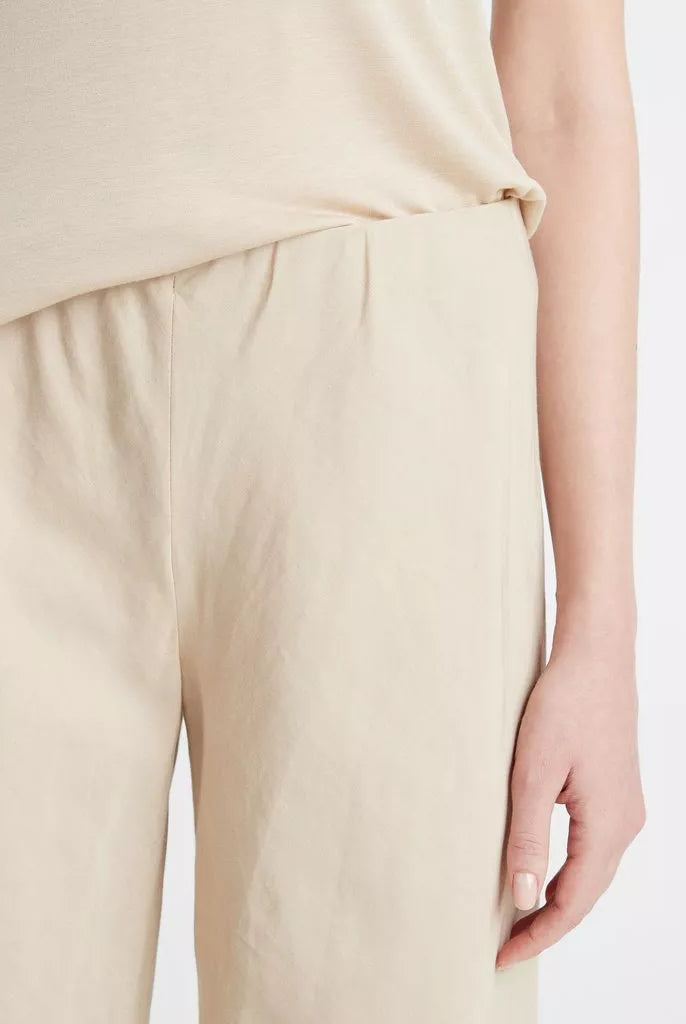 Cotton-Blend High-Waist Bias Pant - White Oak by Vince — alternate view
