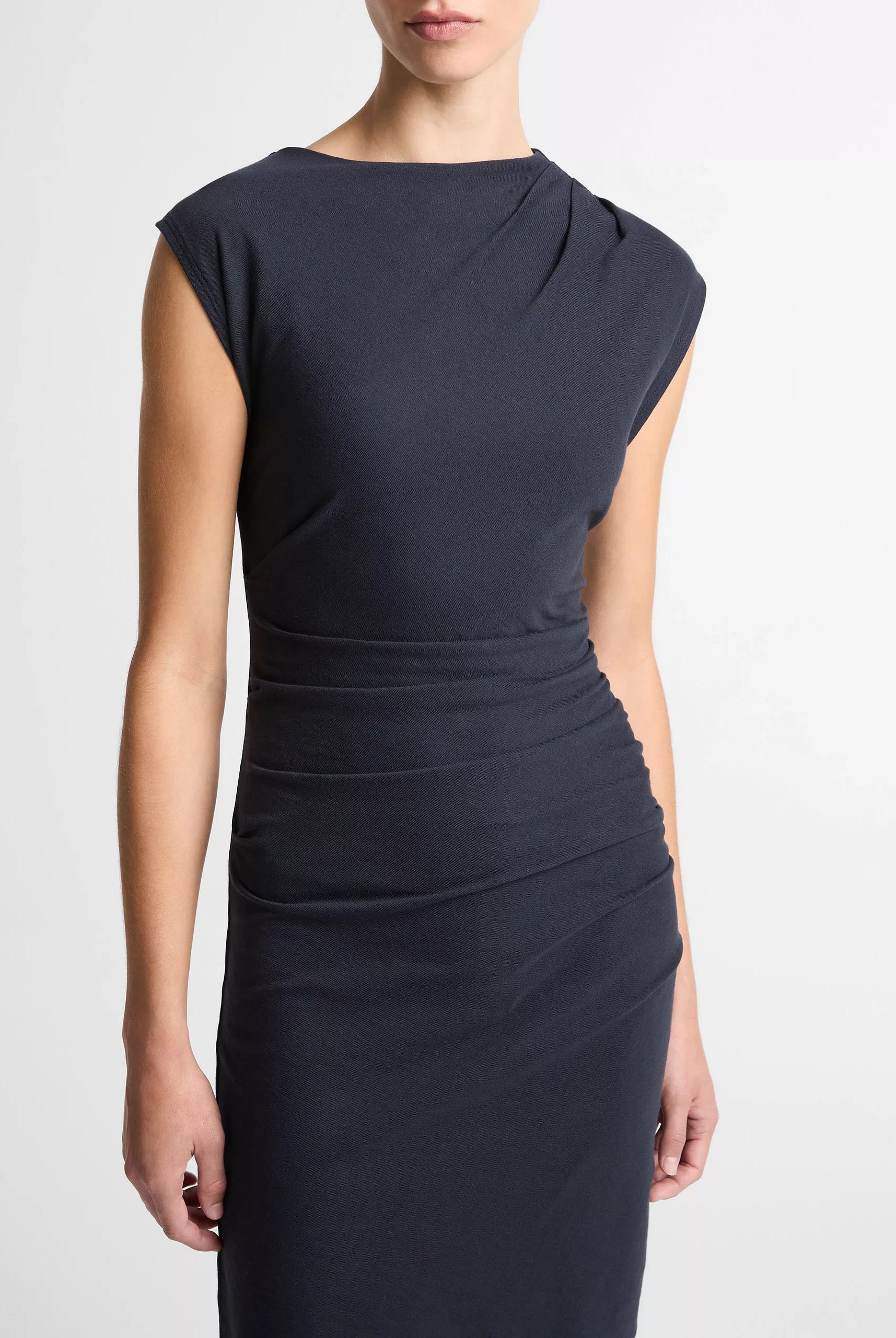 Cotton Twist-Drape Dress - Eclipse by Vince — alternate view