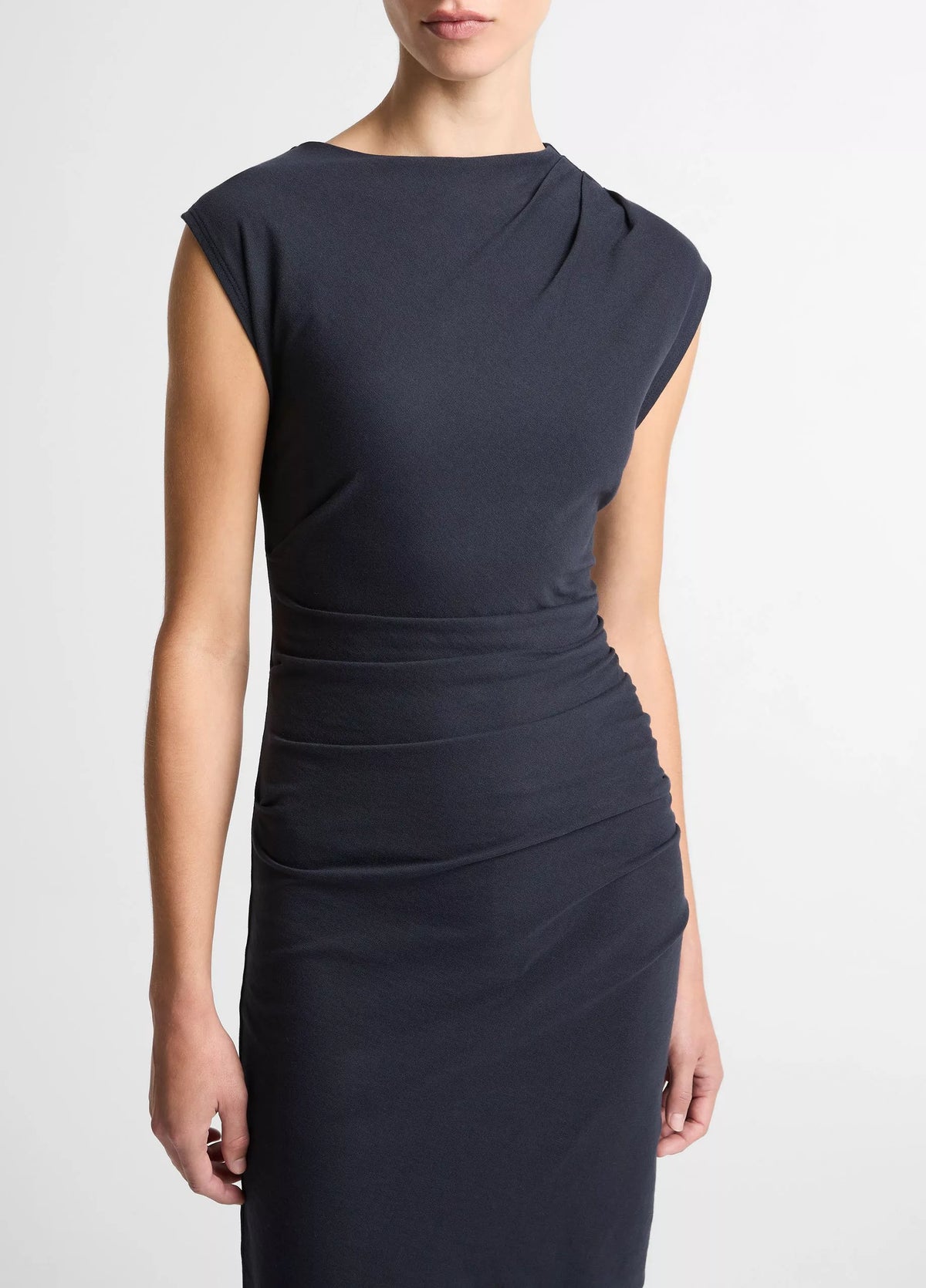 Cotton Twist-Drape Dress - Eclipse by Vince — alternate view