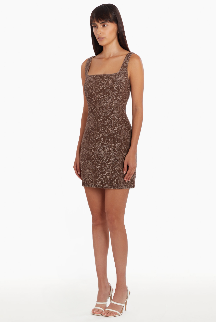Augustine Dress - Brown Paisley by Amanda Uprichard — view 3