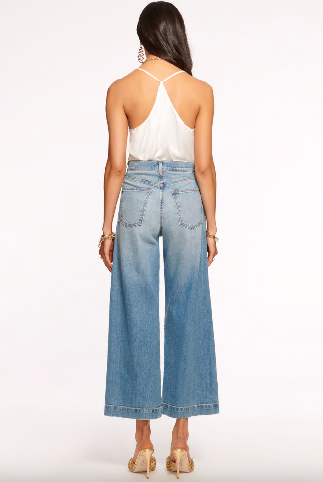 Cropped Tyra Jean - Light Wash by Ramy Brook — view 3