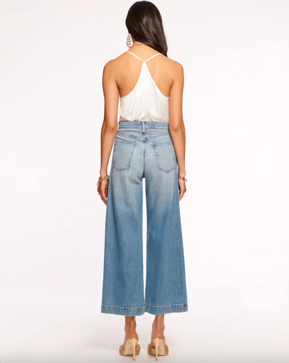 Cropped Tyra Jean - Light Wash by Ramy Brook — view 3