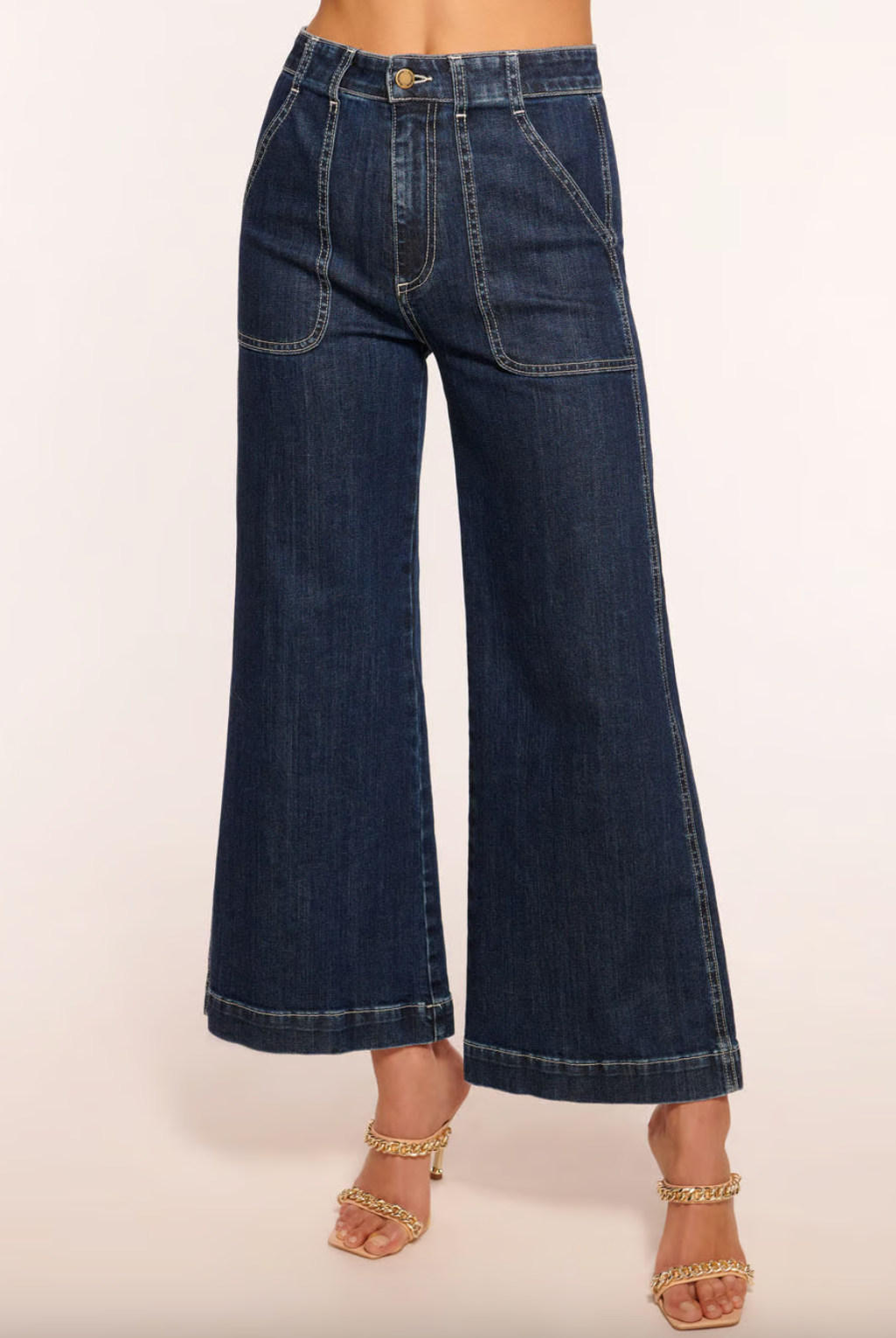 Cropped Theodora Wide Leg Jean - Dark Wash by Ramy Brook — alternate view