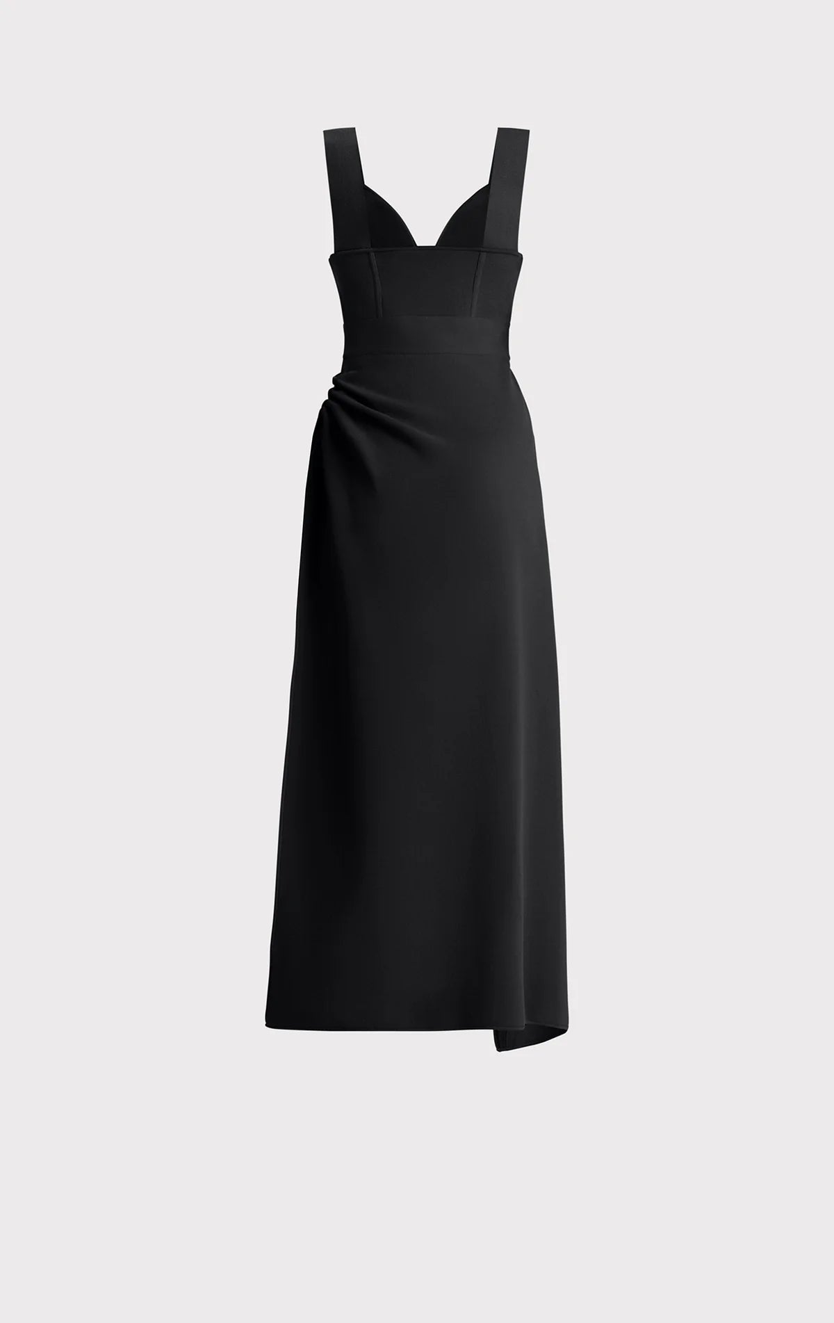 Draped Milano High Low Gown - Black by Herve Leger — view 6