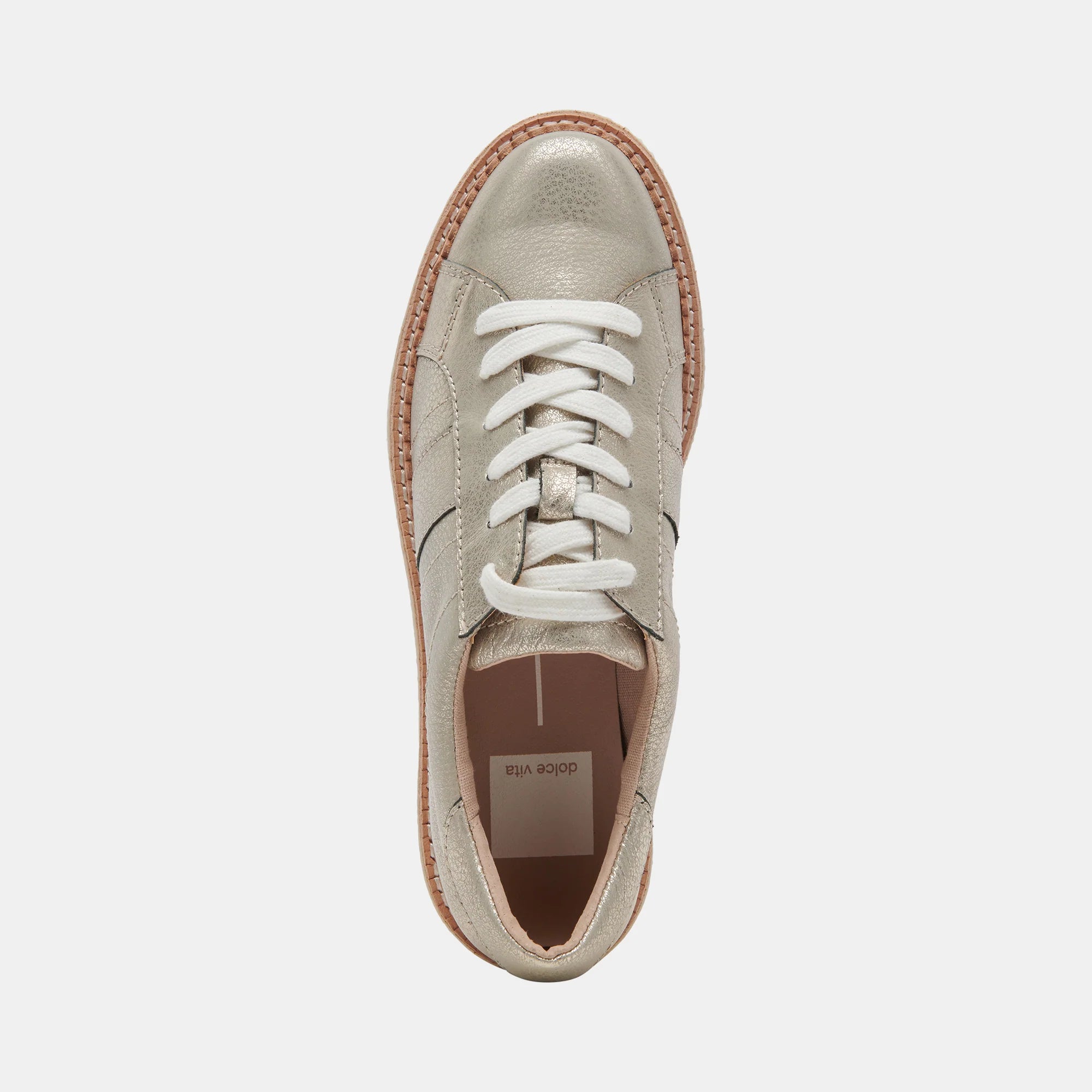 Tiger Sneakers - Light Gold Leather by Dolce Vita — view 5