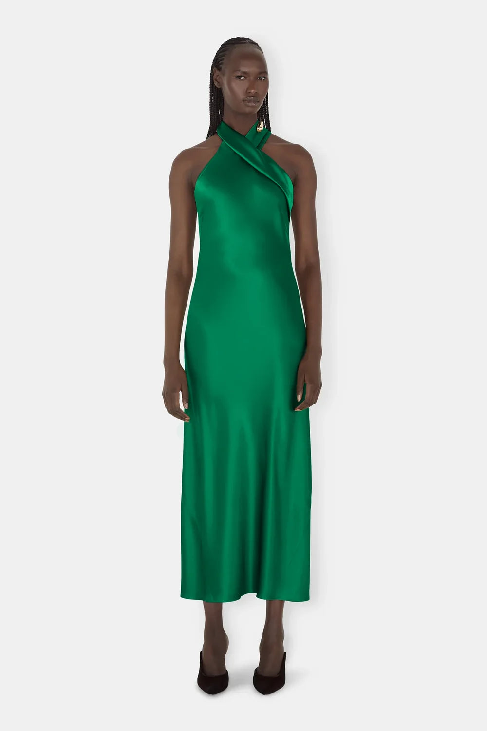Cropped Pandora Dress - Emerald by Galvan London | 25 South Boutiques