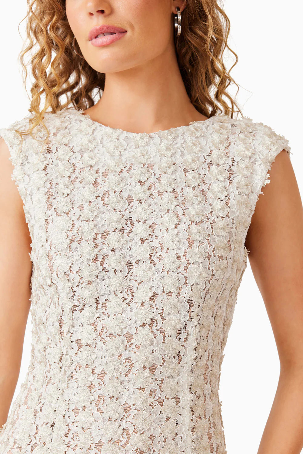 Cali Shift Mini Dress - Ivory Gold by Elliatt — view 4