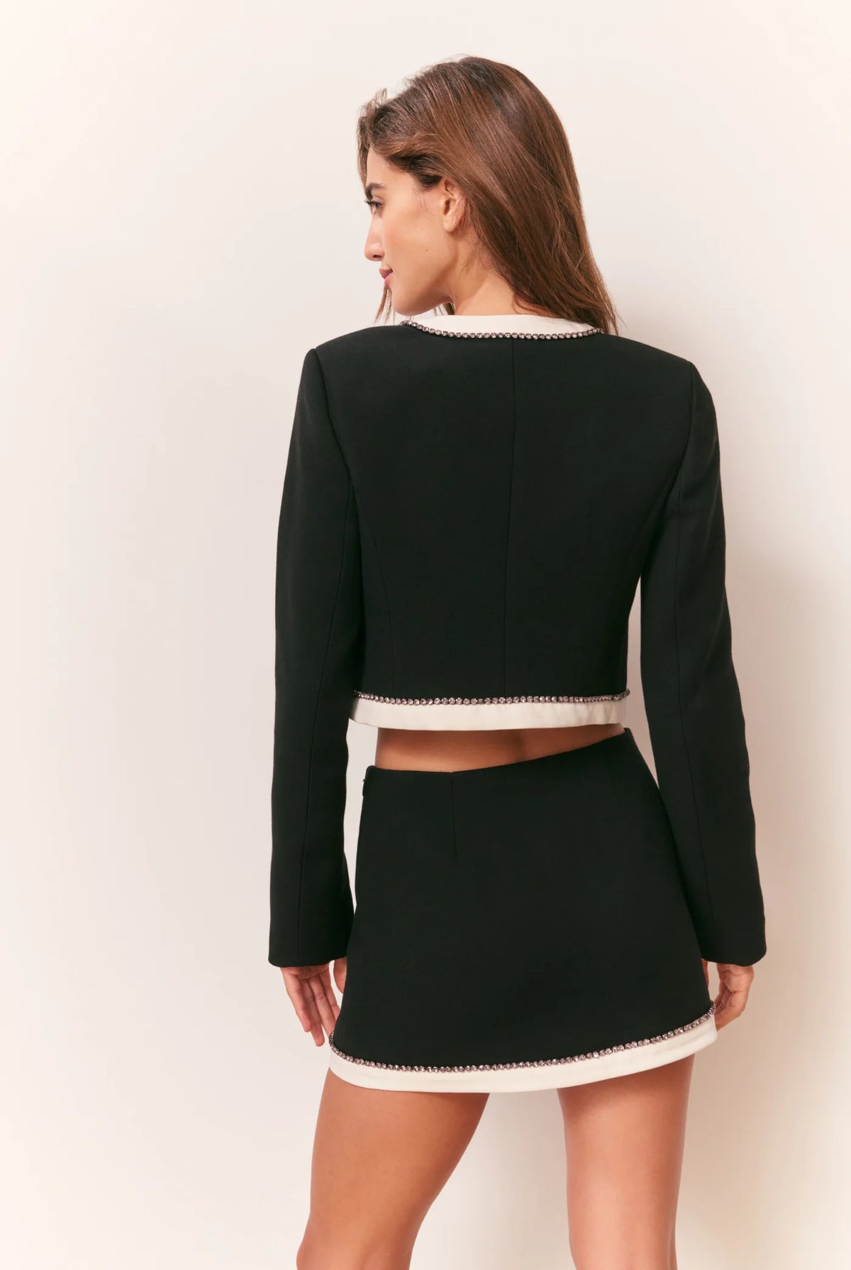 Ralphette Embellished Bow Jacket - Black by LoveShackFancy — view 3