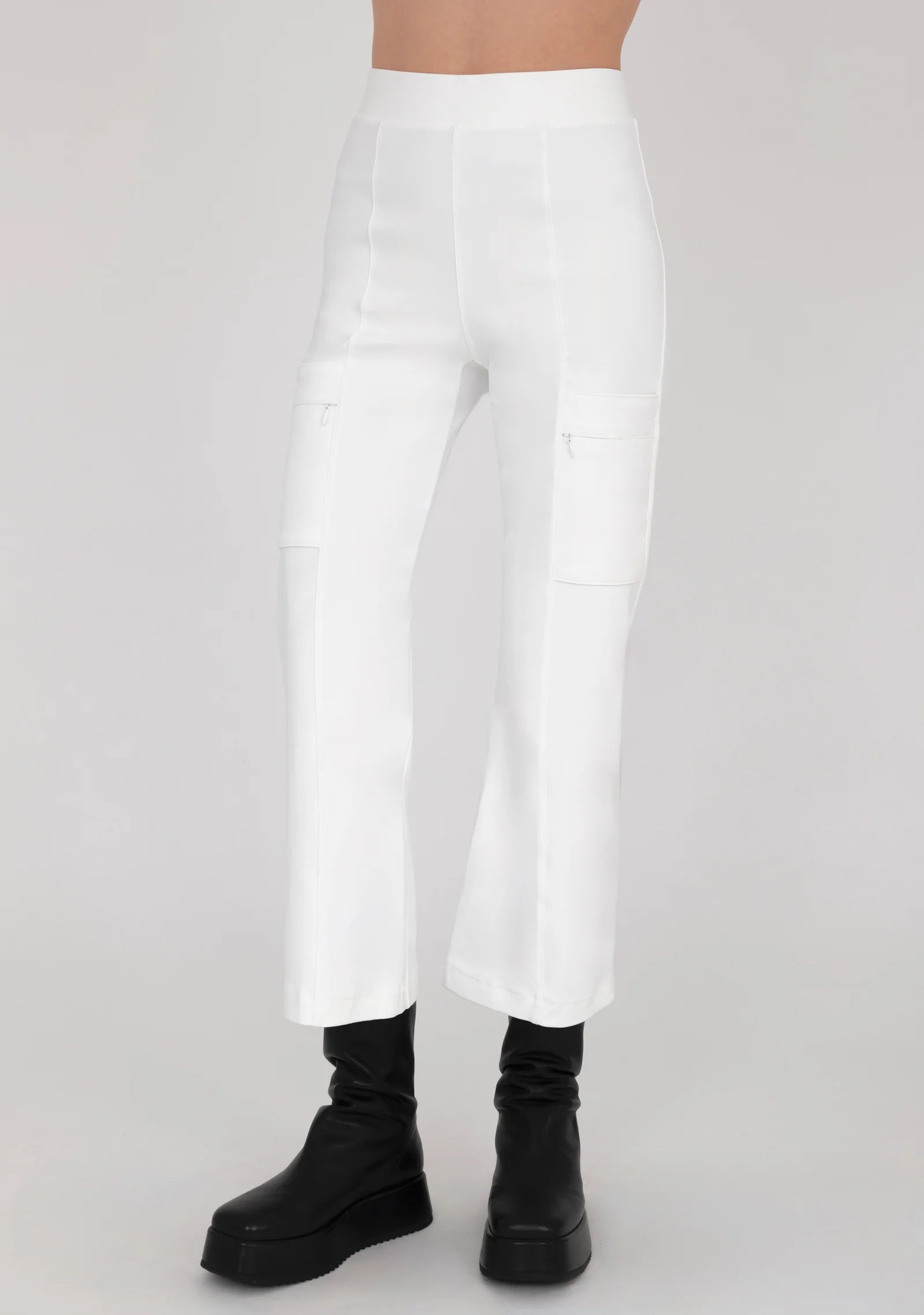 Vista Tech Stretch Flare Legging - White by Elaine Kim — alternate view