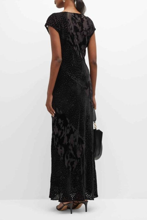 Ellie Burnout Maxi Dress - Black by Johnny Was — alternate view