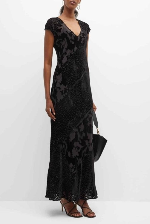 Ellie Burnout Maxi Dress - Black by Johnny Was | 25 South Boutiques