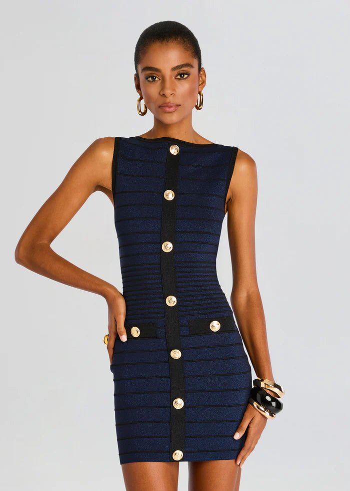 Erin Dress - Navy Black by Retrofête — alternate view
