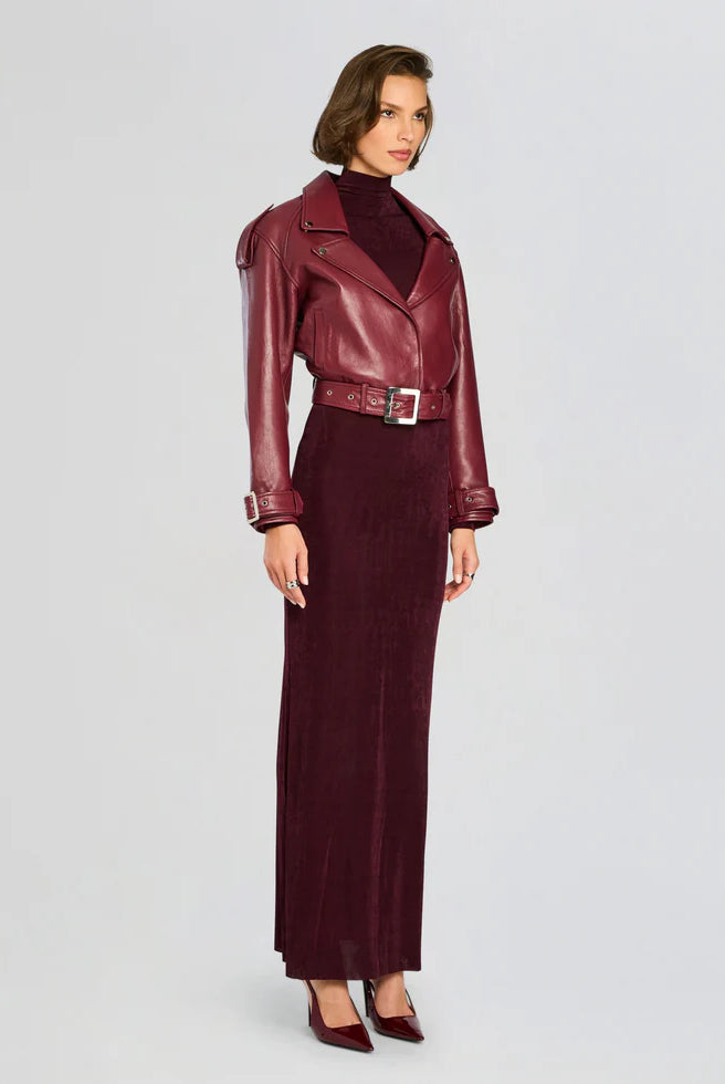 Einsley Leather Jacket - Port by Retrofête — view 3