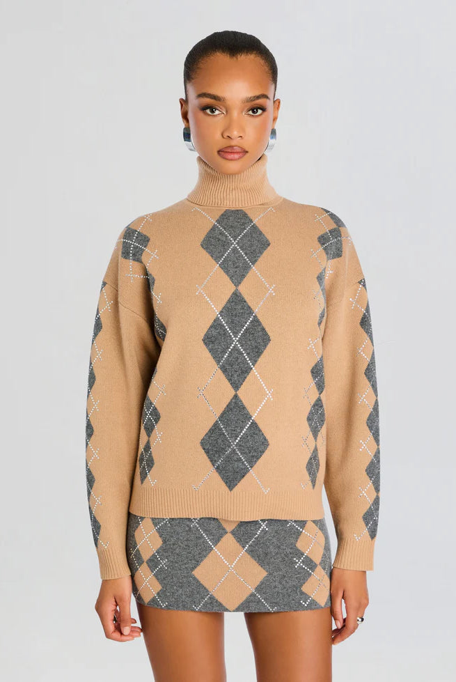 Alberte Embellished Sweater - Latte Dusk by Retrofête | 25 South Boutiques
