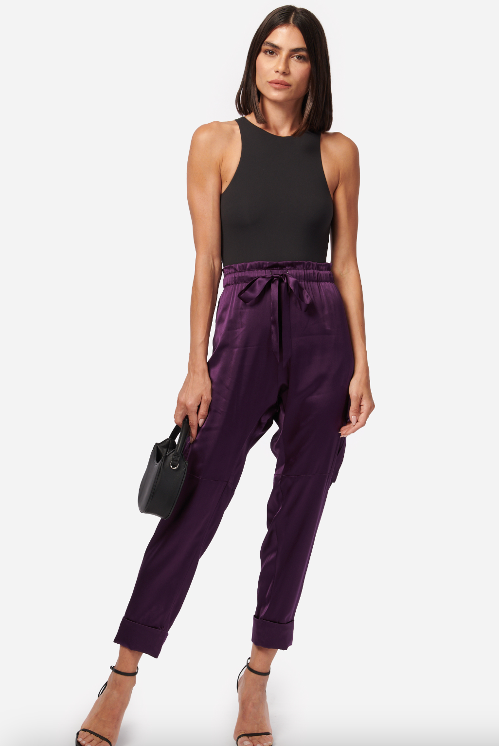 Carmen Cargo Pant - Eggplant by Cami NYC — view 3
