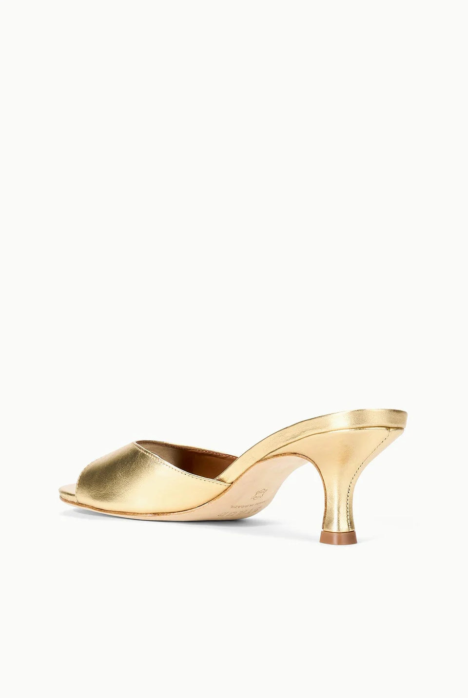 Brigitte Leather Mule - Gold by STAUD — view 4