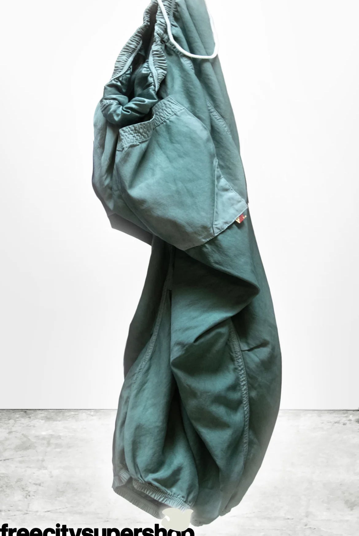 MATTE/SATIN Loose Drawcord "Biggy" Pants - Eat Greens by FreeCity — alternate view