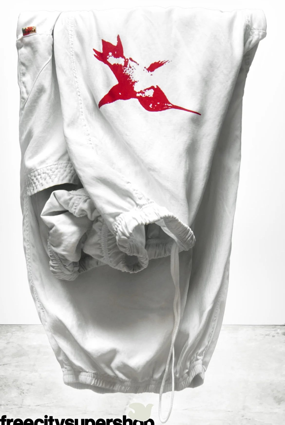 LIFENATURELOVE Sparrow Matte Satin Loose "Biggy" Pants - Laundry Whites by FreeCity — view 3