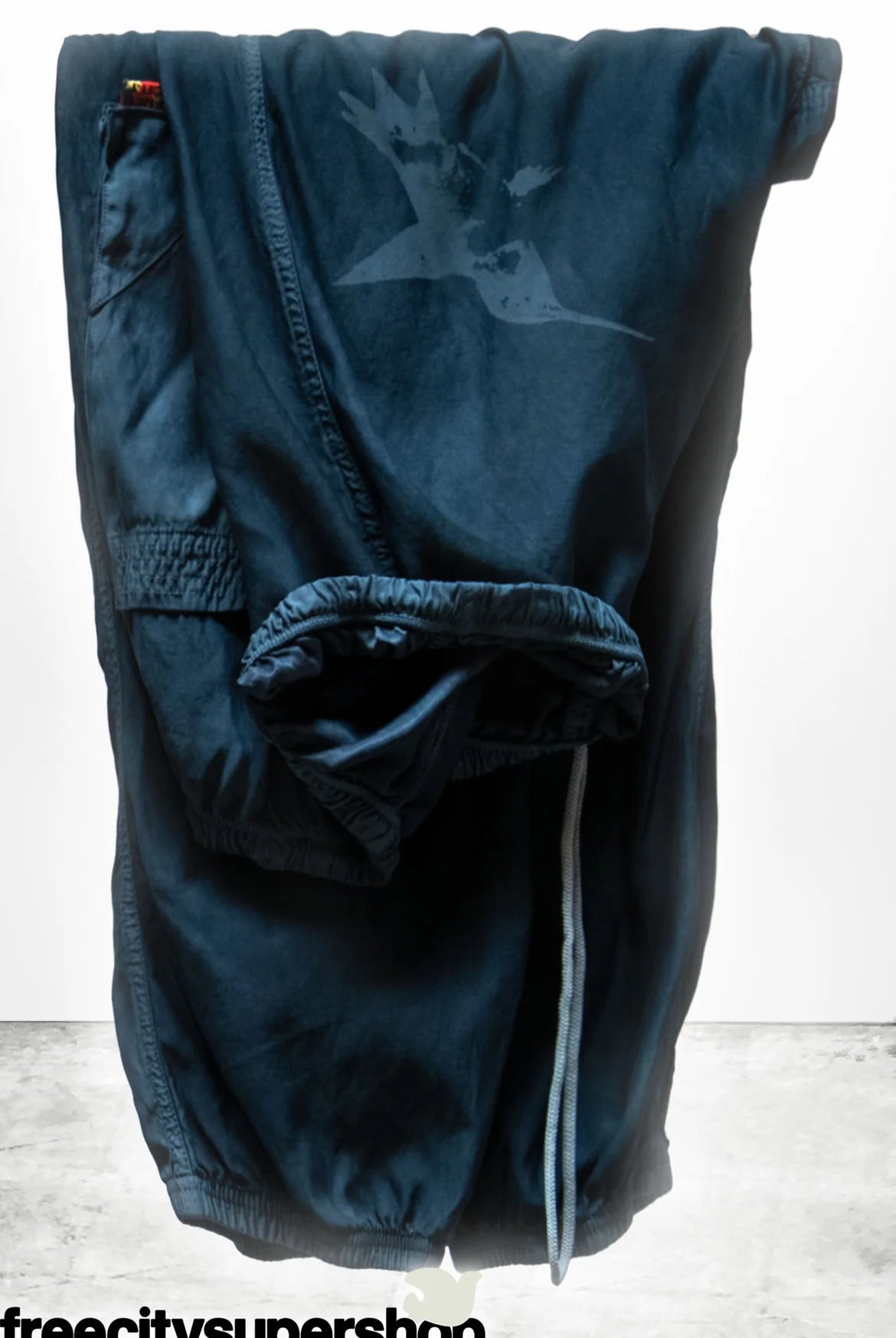LIFENATURELOVE Sparrow Matte Satin Loose "Biggy" Pants - Squids Ink by FreeCity — alternate view