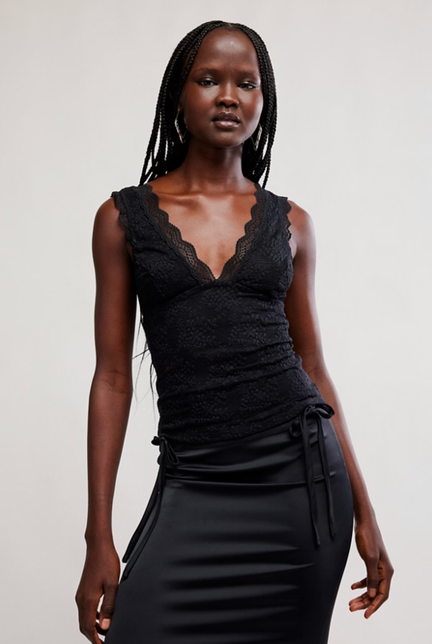 Loved You First Lace Cami - Black by Free People | 25 South Boutiques