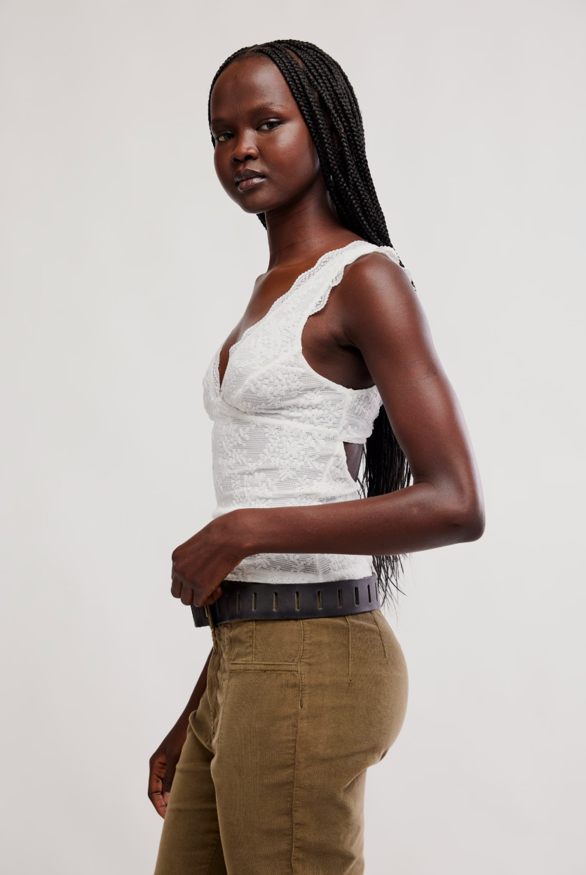 Loved You First Lace Cami - Tea by Free People — view 3
