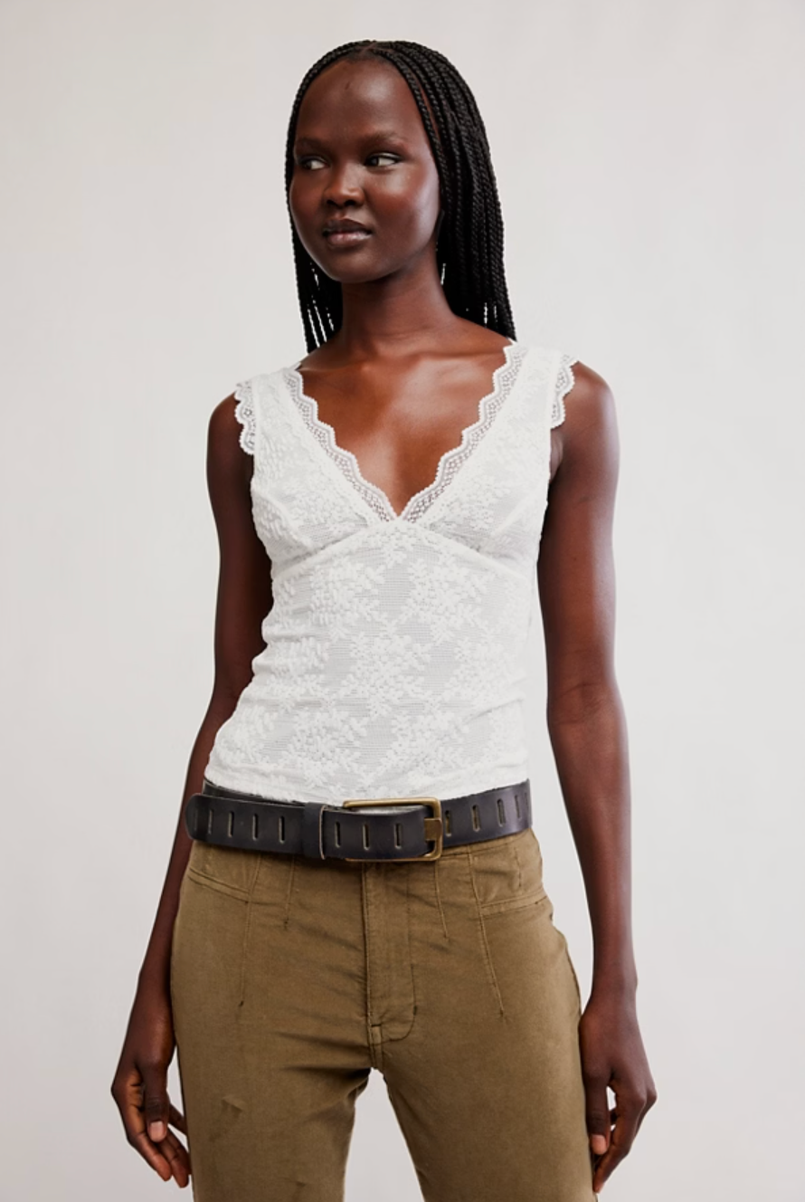 Loved You First Lace Cami - Tea by Free People | 25 South Boutiques