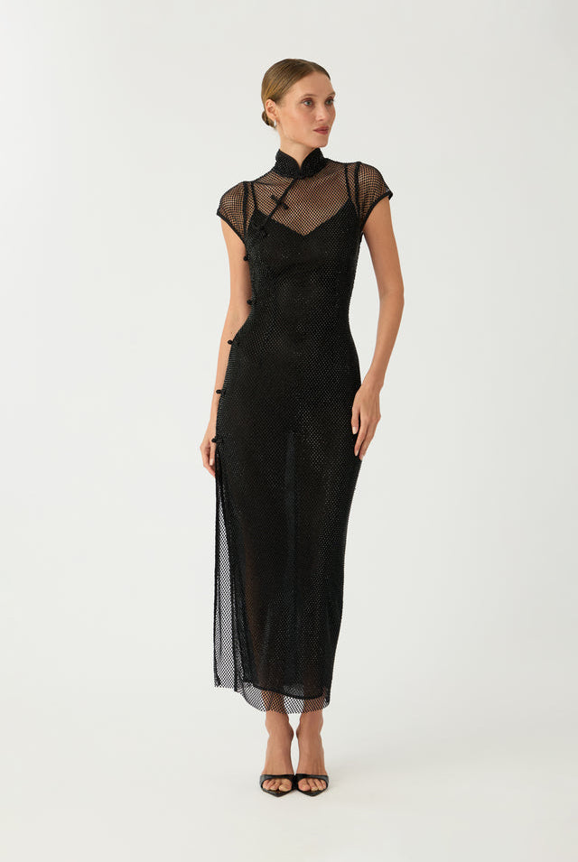 Sau Lee Ann Crystal Dress - Black, view 4
