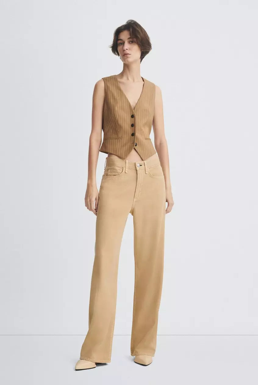 Featherweight Logan Wide Leg - Beige by Rag & Bone — view 3