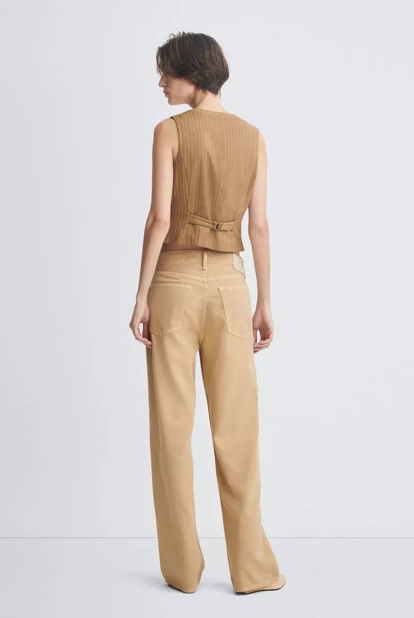 Featherweight Logan Wide Leg - Beige by Rag & Bone — view 4