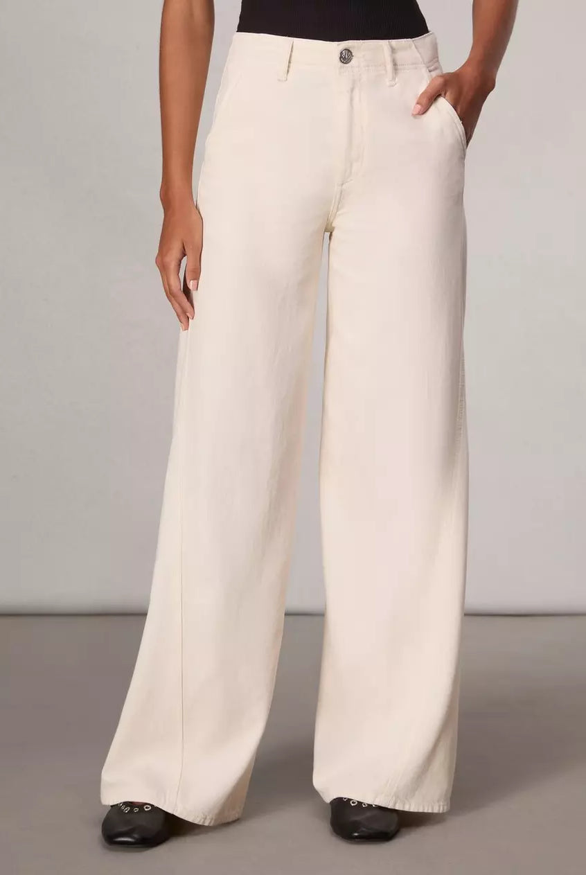 Featherweight Wide-Leg Sofie Jean - Ecru by Rag & Bone — alternate view