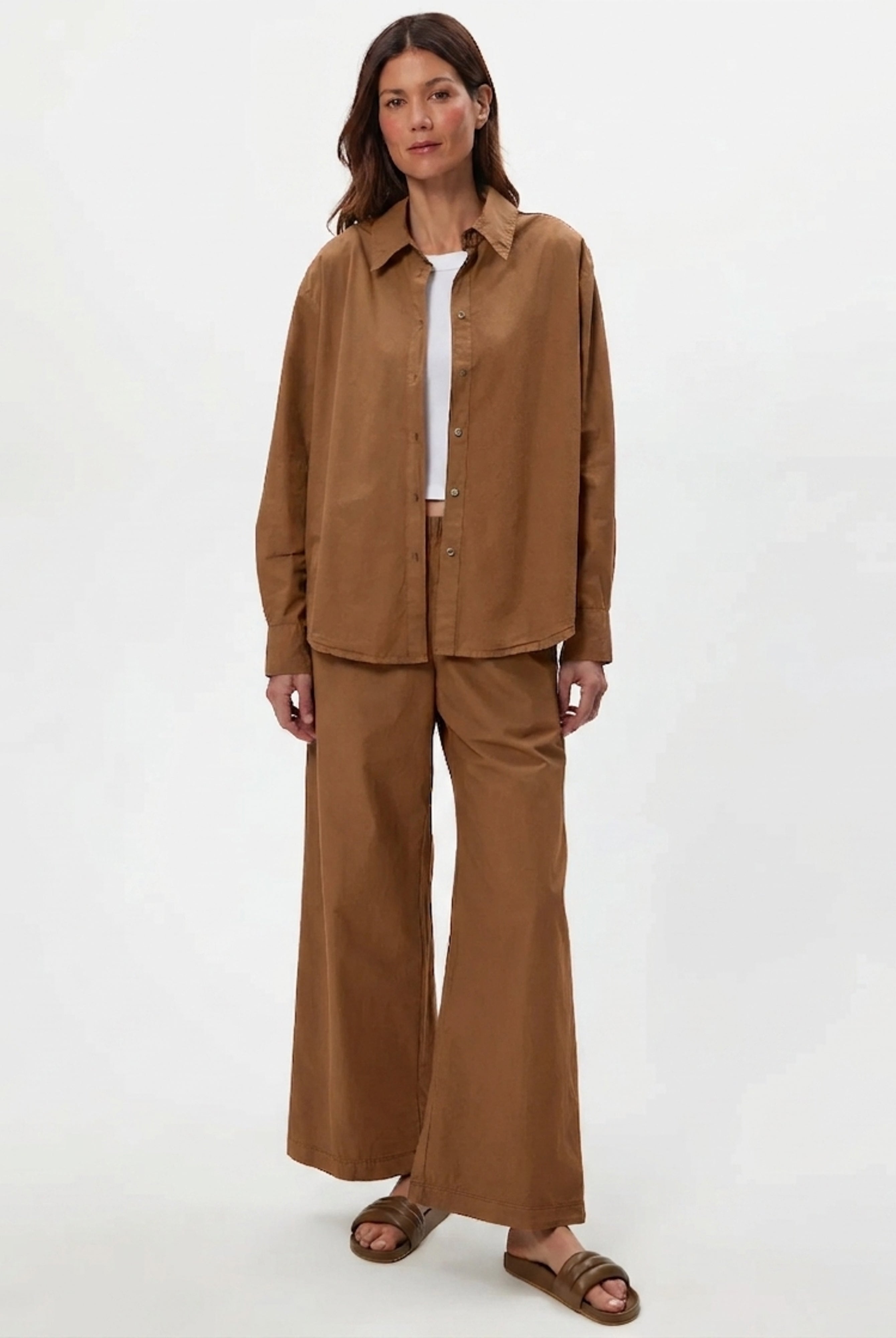 Taylor Wide Leg Pant - Bark by Michael Stars | 25 South Boutiques