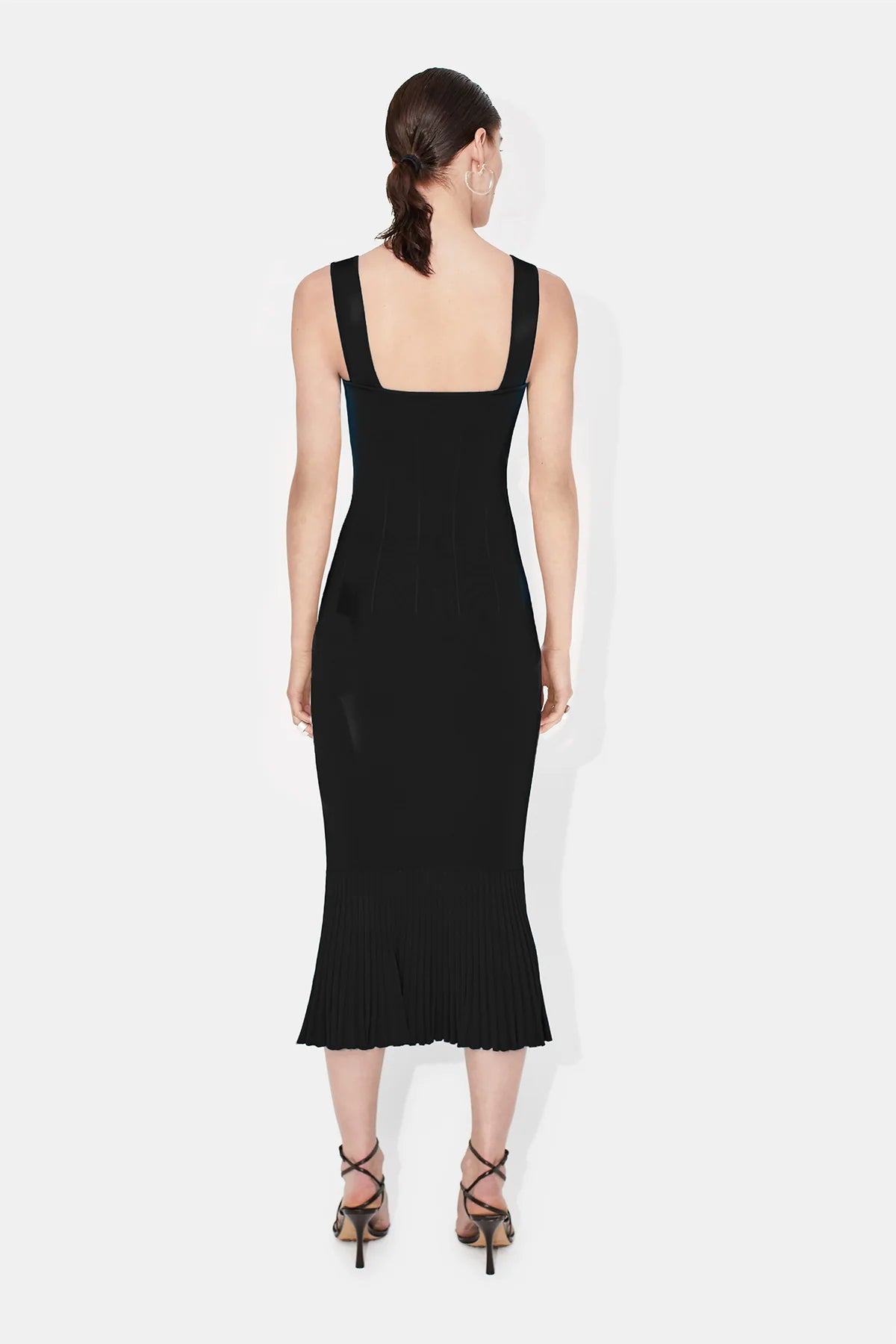 High Shine Atalanta Dress - Black by Galvan London — view 4