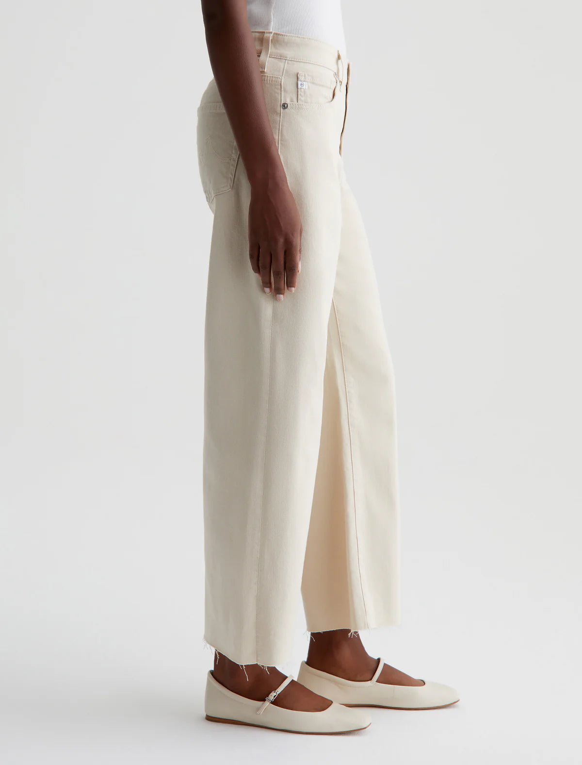 Saige Wide Leg Crop - Opal Stone by Adriano Goldschmied AG — view 3