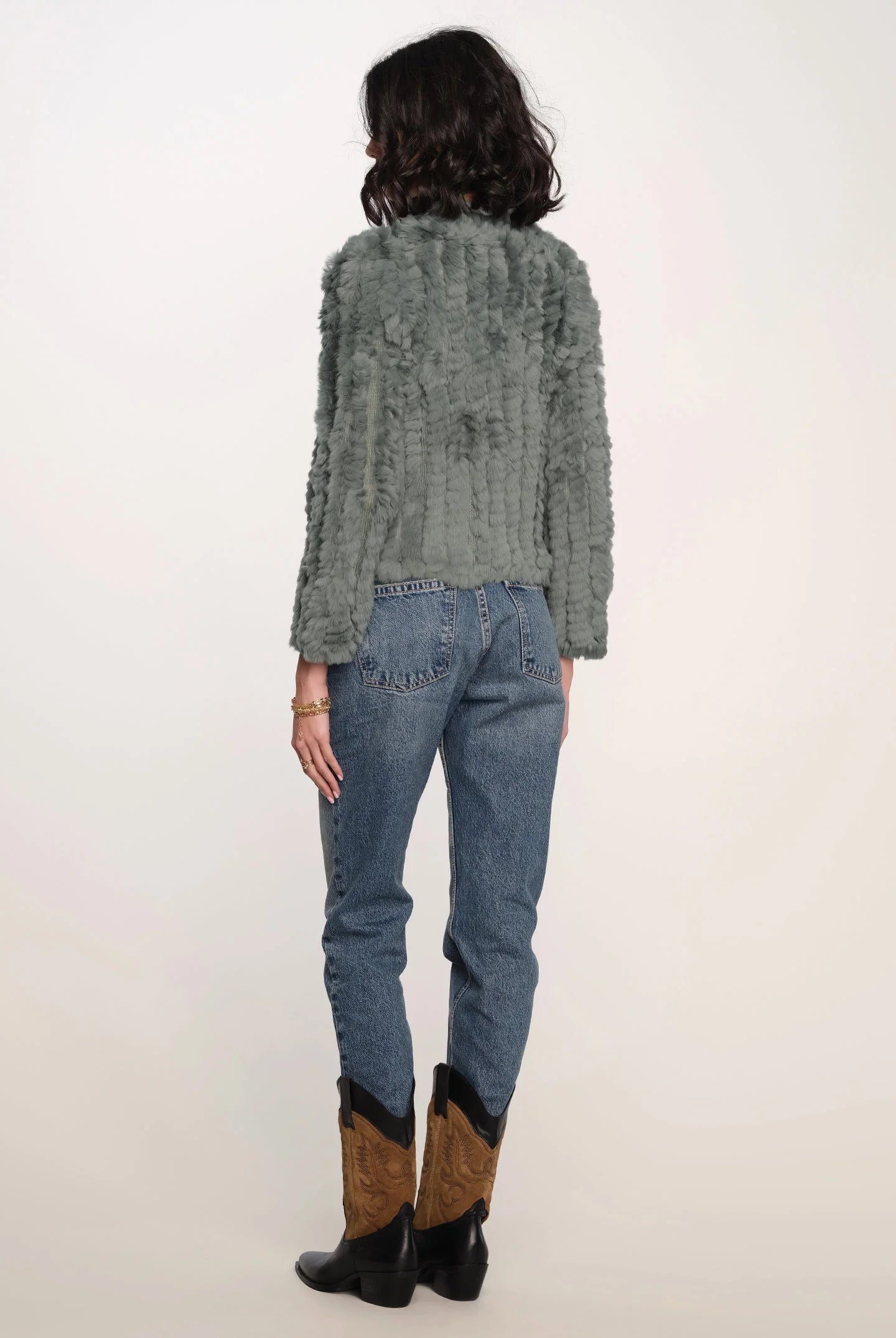 Rosa Fur Jacket - Mineral by Heartloom — view 4