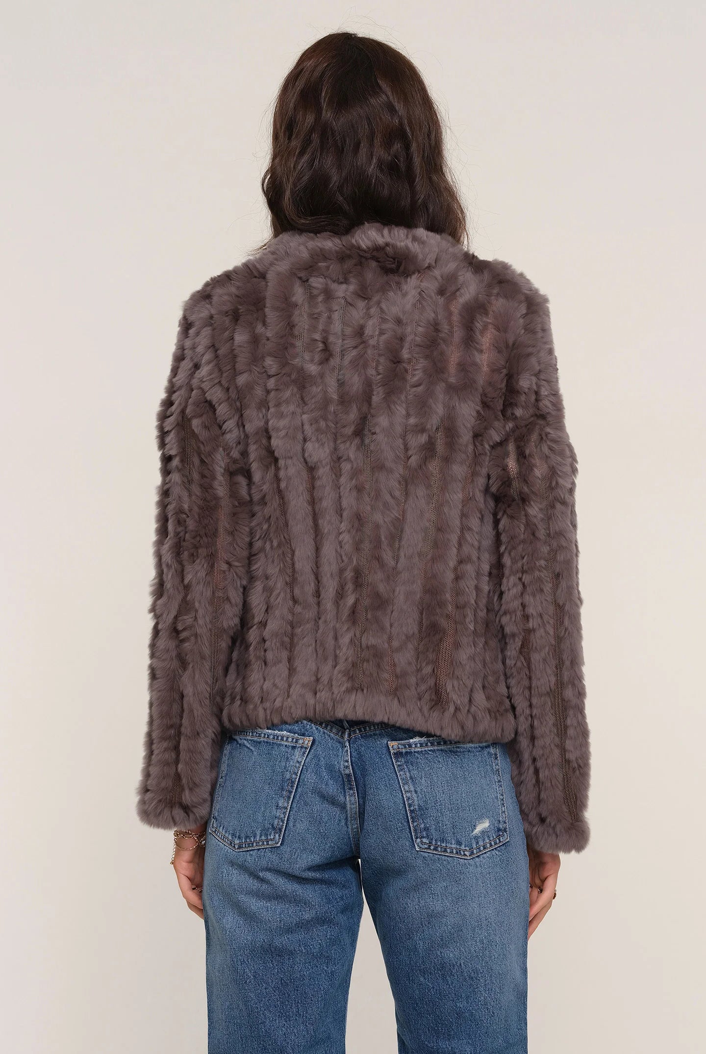 Rosa Fur Jacket - Mushroom by Heartloom — view 4