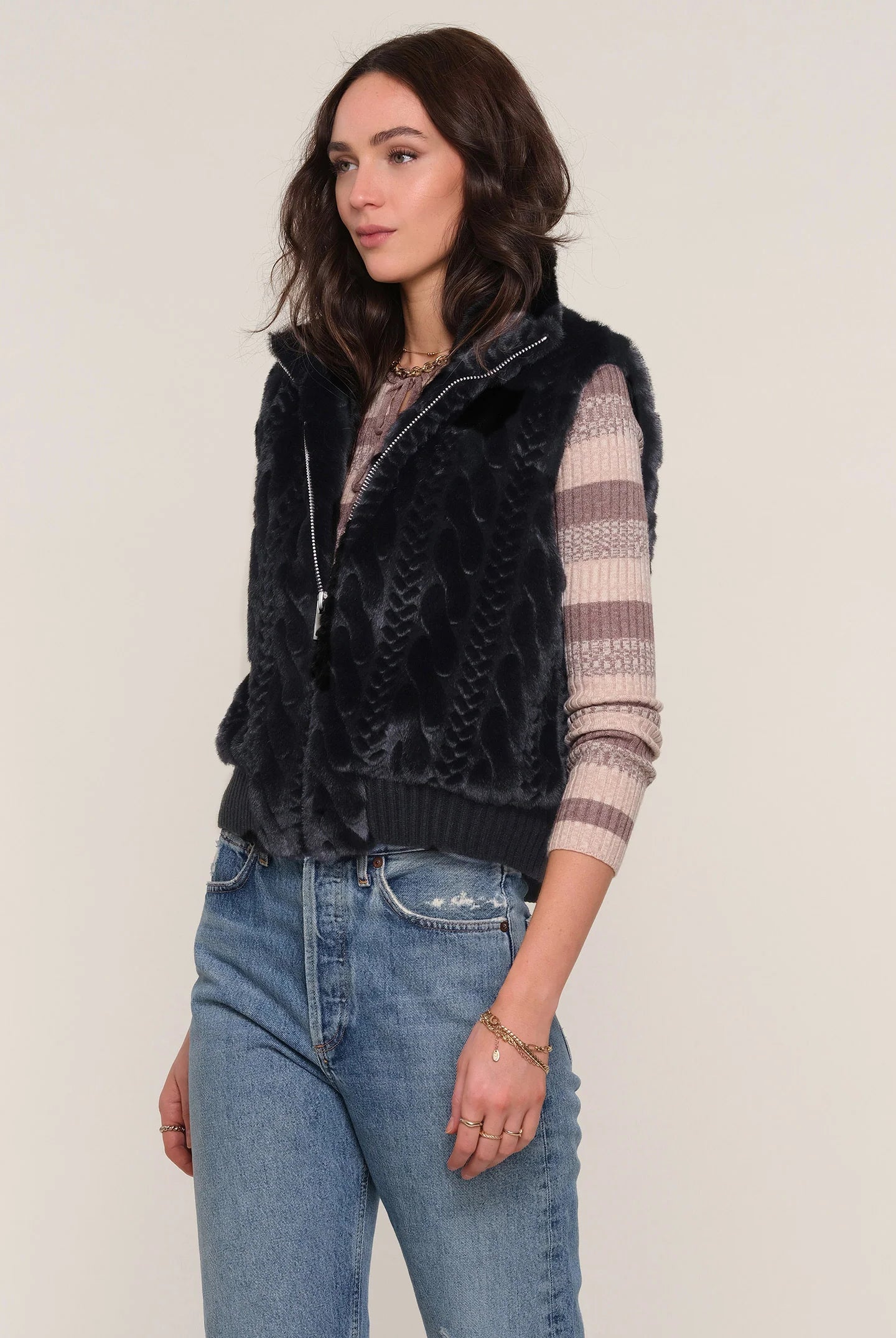 Liana Vest - Black by Heartloom — alternate view