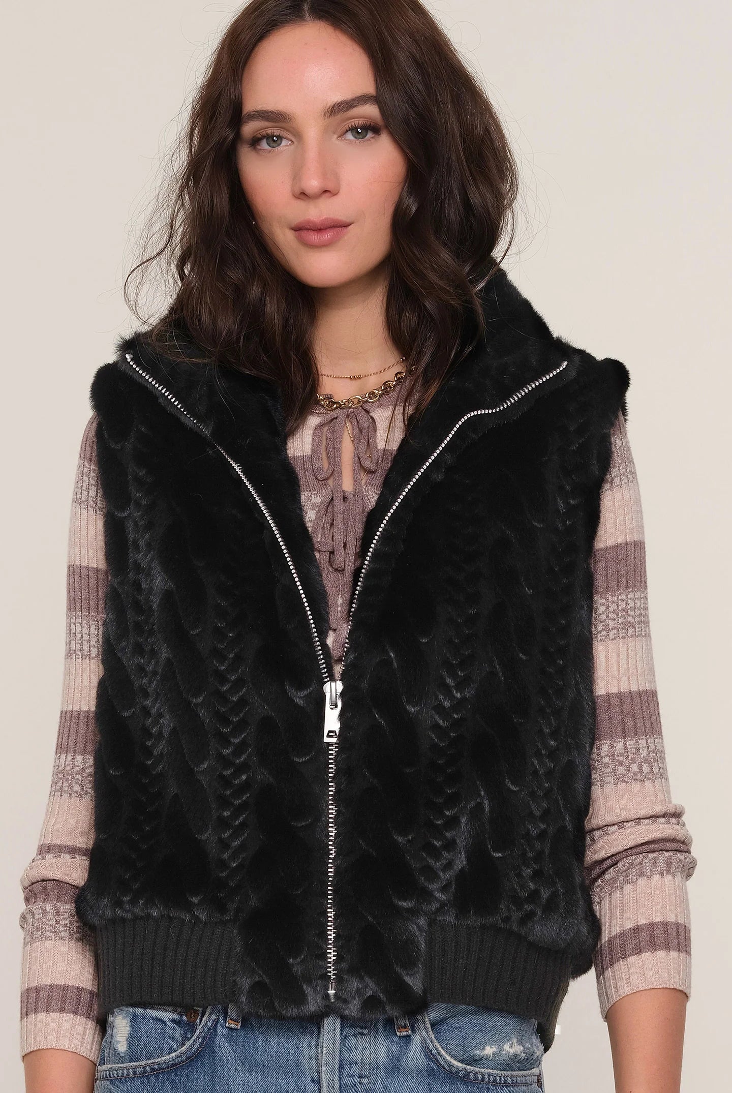 Liana Vest - Black by Heartloom — view 3