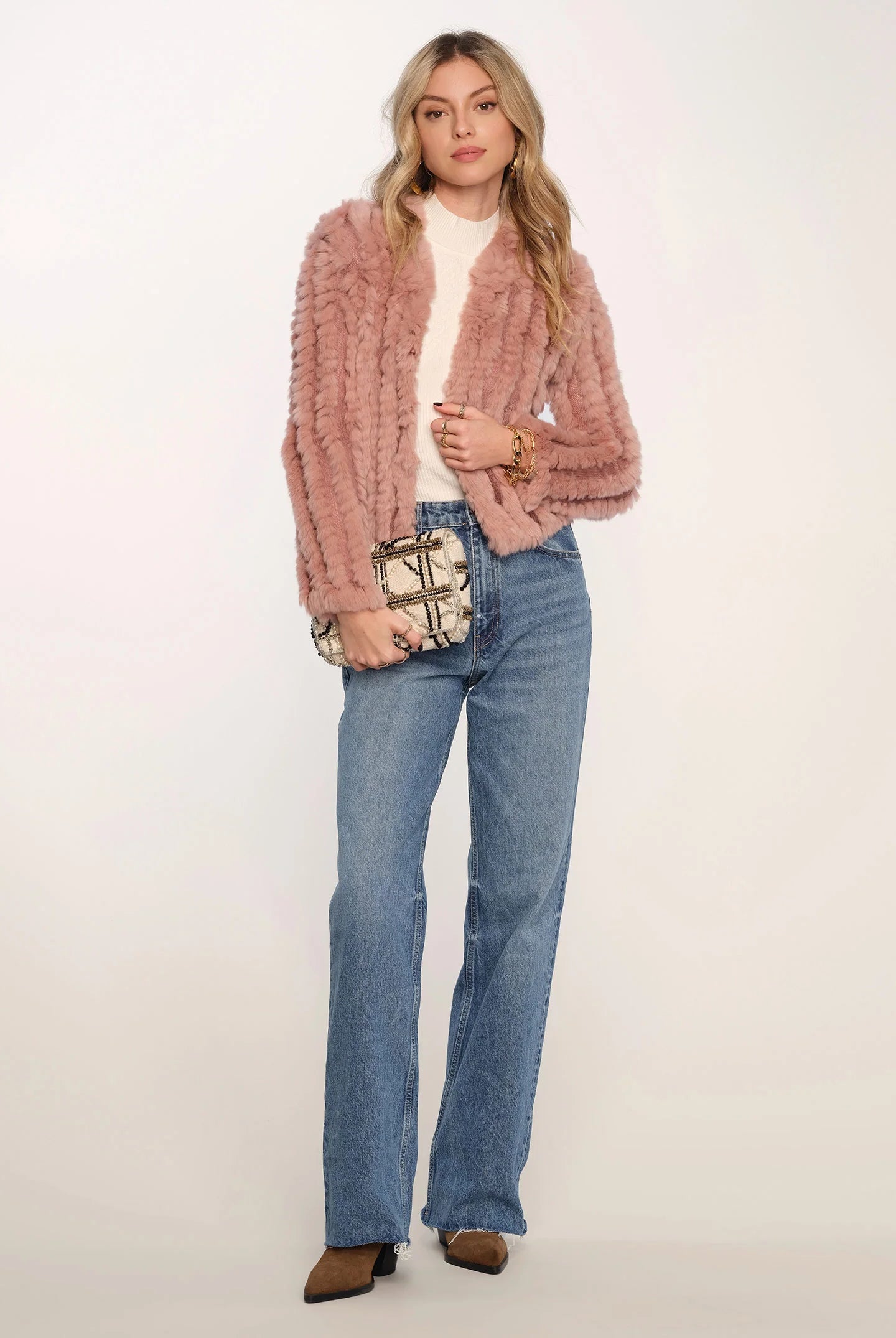 Rosa Fur Jacket - Boudoir by Heartloom — view 4
