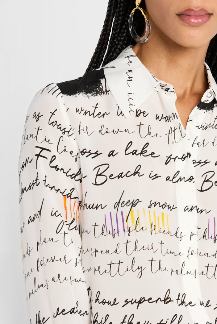 Willa Placket Top - Rhythm by Alice & Olivia — alternate view