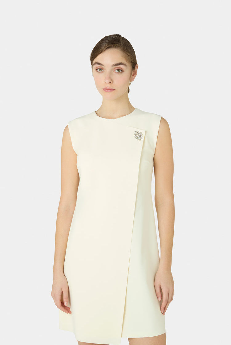 Danka Short Dress - Cream by Chiara Boni — alternate view