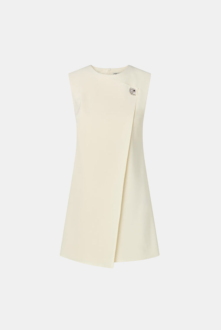 Danka Short Dress - Cream by Chiara Boni — view 5