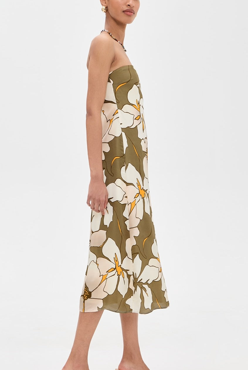 Kamilla Strapless Midi Dress - Sajas by Ramy Brook — view 3