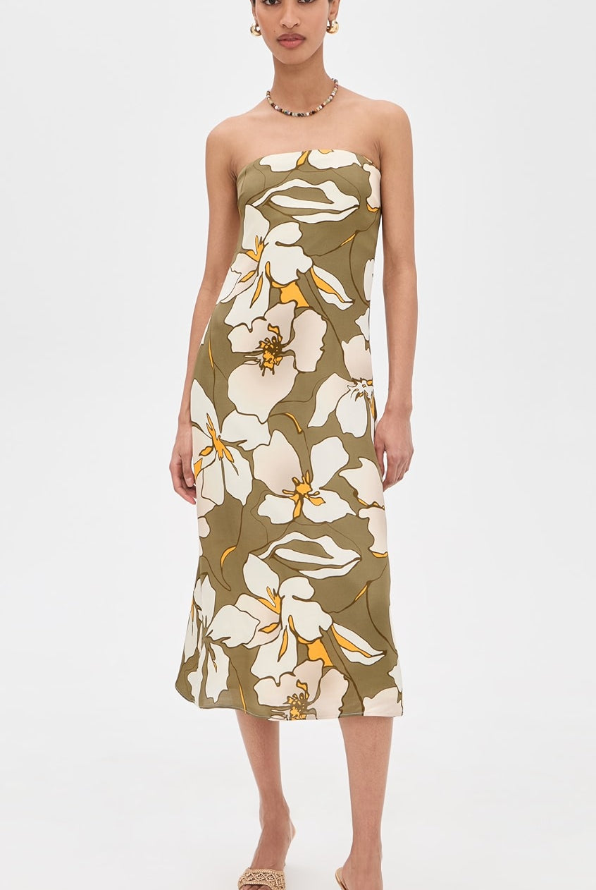 Kamilla Strapless Midi Dress - Sajas by Ramy Brook — view 5